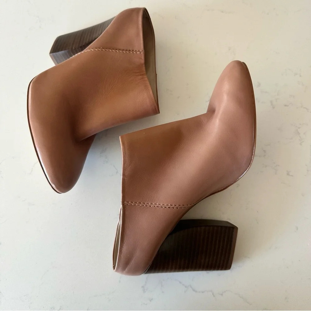 Pour La Victoire Leather Eda Mule Booties Size: 9.5 - Picture 3 of 10